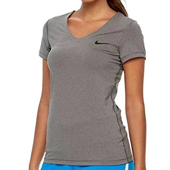Nike Victory Baselayer Short Sleeve Dri-Fit Grey T-Shirt Size L - Picture 1 of 7